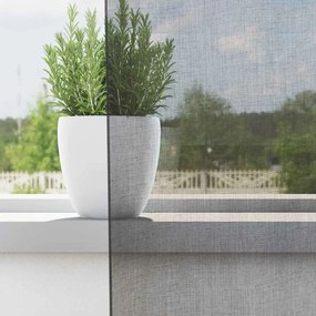 Cortinas de voile com laços 2 pcs cinzento-escuro 140x225 cm