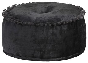 vidaXL Pufe redondo 40x20 cm veludo antracite