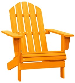 Cadeira Adirondack  para jardim abeto maciço laranja