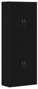 Armários 2 pcs de Carvalho Preto 69,5x34x180 cm em Madeira