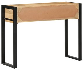 Mesa consola 100x35x75 cm manga de madeira áspera maciça