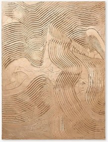 Quadro em tela pintado à mão Metallic Brown