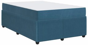 Estrutura de cama com colchão Outros Azul 120 x 190 cm Veludo