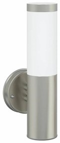Luz de Parede Externa 2 pcs Prateada Aço Inoxidável IP44