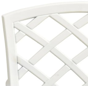 5 pcs conjunto de bistrô alumínio fundido branco
