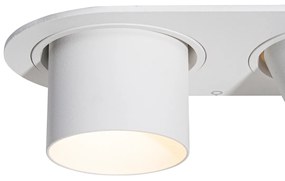 Conjunto de 6 focos embutidos brancos GU10 50mm 2-Light - Installa Moderno