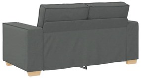 Sofá de 2 lugares cinza escuro 120 cm tecido
