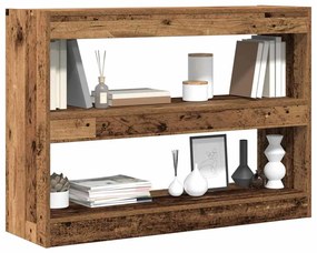 Estante/Divisor de Ambiente vidaXL em Madeira Envelhecida, 100x30x72 c