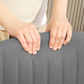 Cadeira de Escritório sem Apoio para os Braços Função Basculante e Altura Ajustável 61x64x76-86 cm Cinzento