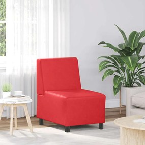 vidaXL | Unidade de Sofá Modular Sem Braços | Vermelho 55 x 74 x 82 cm