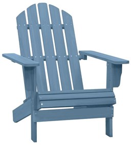 vidaXL Cadeira Adirondack para jardim abeto maciço azul