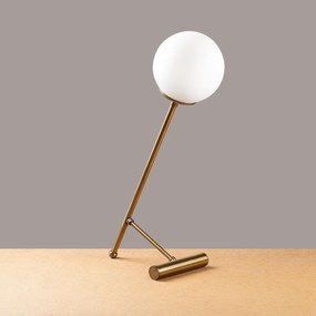 Candeeiro de Mesa Golf – Branco Vintage – 30 x 30 cm
