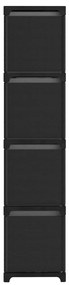 Unid. prateleiras 12 cubos c/ caixas 103x30x141 cm tecido preto