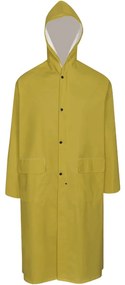 vidaXL Capa de chuva comprida resistente e impermeável + capuz XL