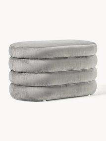 Banco pequeno estofado em veludo com arrumação Alto