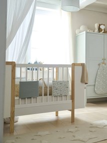 Agora -15%: Cama de bebé transformável, Linha Noe branco claro liso