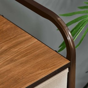 Móvel Tower com 5 Gavetas em Tecido - Design Rústico