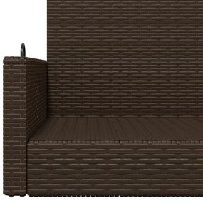 Banco castanho 119x56x48 cm vime PE bege