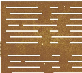 Portão de jardim 85x125 cm aço corten design quadrados