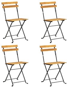 5 pcs conjunto dobrável de jantar p/ jardim acácia maciça