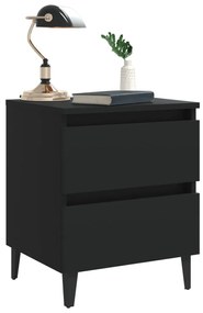 Mesa de cabeceira 40x35x50 cm derivados de madeira preto