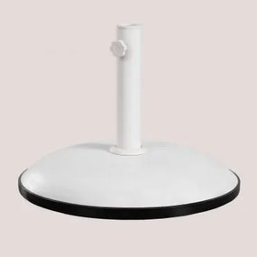 Base De Guarda-sol Redonda Ø50 Cm Em Concreto Zante Gardénia Branco - Sklum