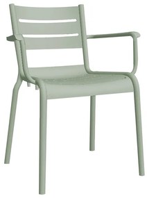 Cadeira SMART c/ braços, Verde Pastel – Pack com 4 unidades
