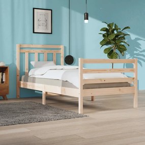 Estrutura de cama 90x200 cm madeira maciça