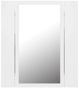 Armário espelhado casa de banho LED 40x12x45 cm acrílico branco