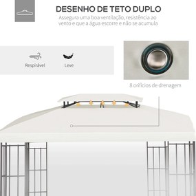 Toldo de Substituição para Pérgola – 4x3 m – Bege – Design Respirável
