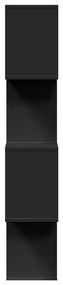 Estante divisória 4 níveis 70x24x129 cm derivados madeira preto