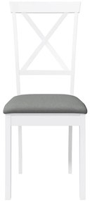 Cadeiras de jantar com almofadões 2 pcs madeira maciça branco