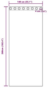 Cortinas 2 pcs Cinzento-claro 260 x 140 cm Poliéster