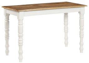 Mesa de jantar 120x60x76 cm madeira de mangueira maciça