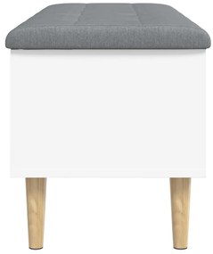 Banco de arrumação 102x42x46 cm derivados de madeira branco
