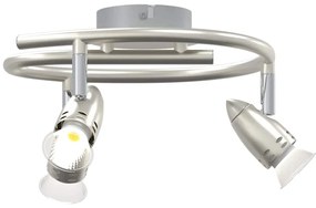 Foco de Teto 3 Luzes Ajustáveis Níquel Fosco GU10