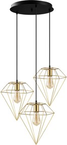 Candeeiro de Teto Elmas – Dourado – Diâmetro 50 cm