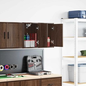 Armários de parede para garagem 2pcs derivados de madeira