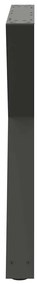 Pés para mesa de jantar 2 peças antracite 70x(72-73,3) cm aço