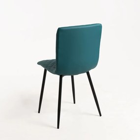 Pack 4 Cadeiras Rom Couro Sintético - Verde-azulado