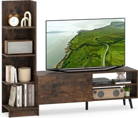 Movel de televisão para TVs de até 50 polegadas, com estante e prateleira ajustável para café