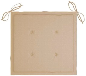 Cadeiras de jardim c/ almofadões 4 pcs madeira de teca maciça