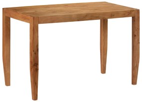 vidaXL Mesa de jantar madeira de acácia maciça 120x60x78 cm castanho
