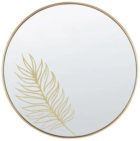 Espelho de parede redondo dourado ø 57 cm SAUVIE Beliani