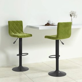 Bancos de bar 2 pcs veludo verde-claro