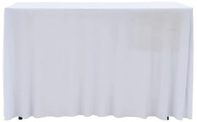 Capa extensível para mesa c/ camilha 2 pcs 120x60,5x74cm branco
