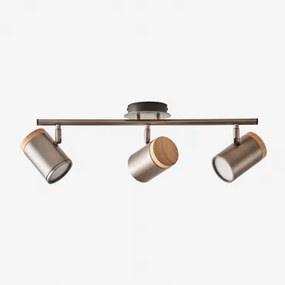 Candeeiro De Teto Com 3 Pontos De Luz Amaranto Cinza Cromado - Sklum