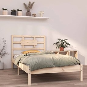 3105630 vidaXL Estrutura de cama solteiro 90x190 cm madeira maciça