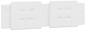 Estrutura cama c/ cabeceira 180x200 cm couro artificial branco