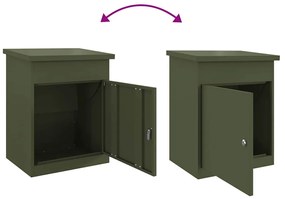 Caixa para entrega de pacotes Verde-oliva 44 x 35 x 59 cm Aço
